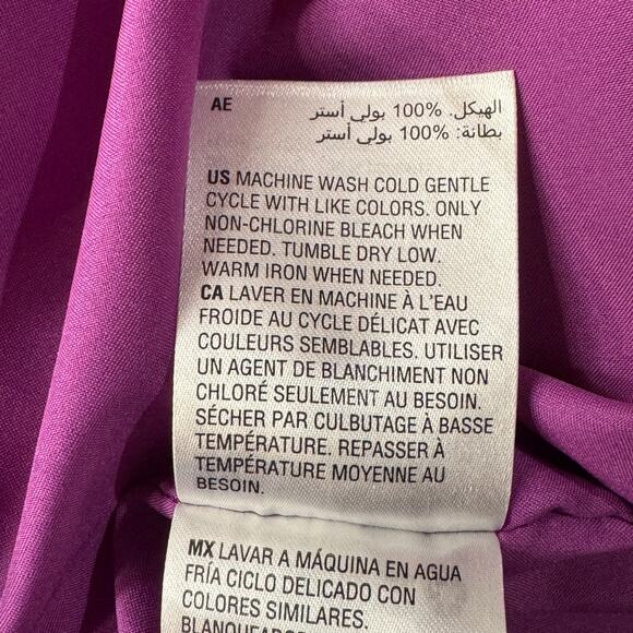 Bar III SZ 14 Maxi Dress V-Neck Spaghetti Straps Lined Slits Rear Zip Amethyst - Picture 12 of 12